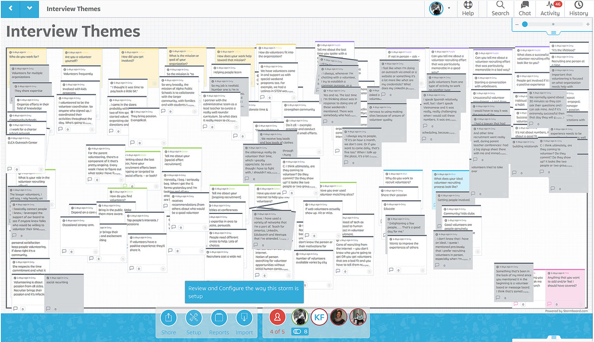 workshop results forming interview themes